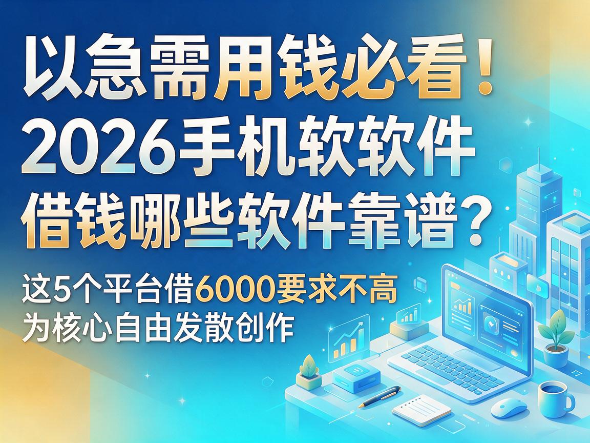 急需用钱必看！2026手机软件借钱哪些软件靠谱？这5个平台借6000要求不高