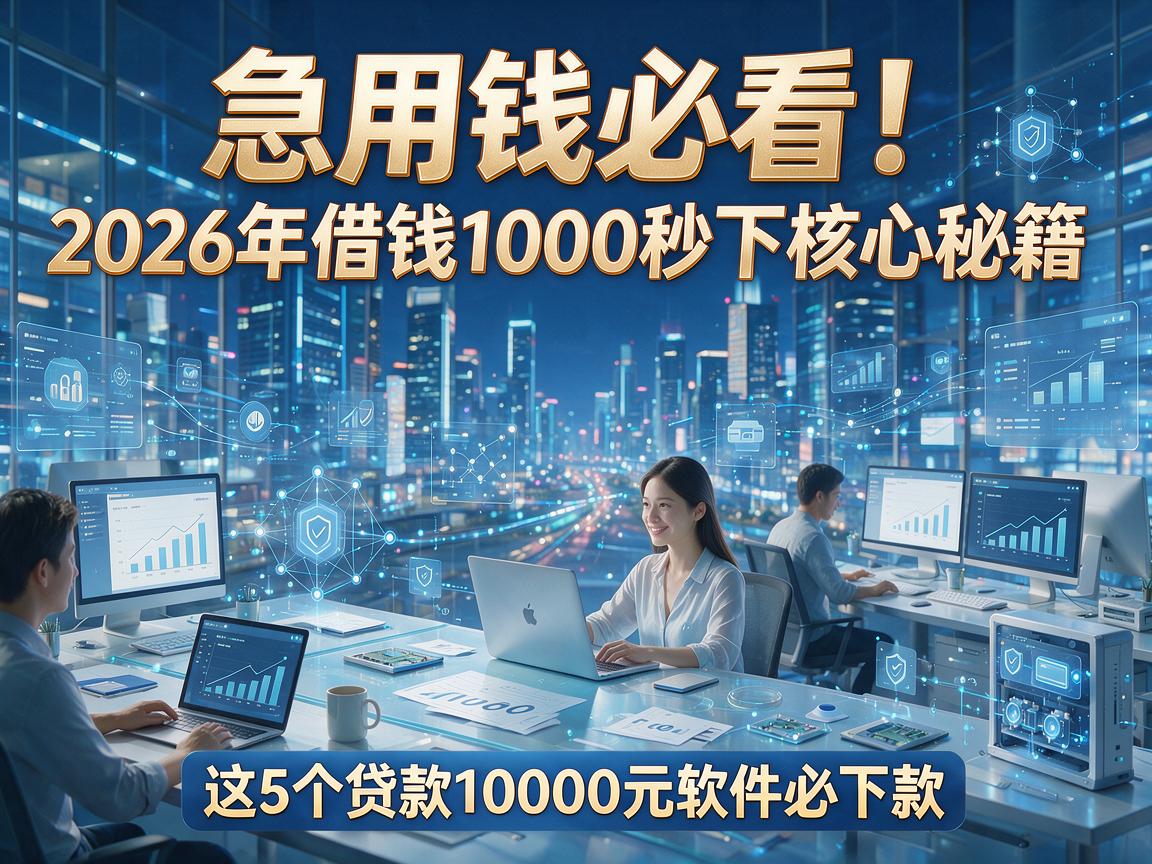 急用钱必看！2026年借钱1000秒下核心秘籍，这5个贷款10000元软件必下款