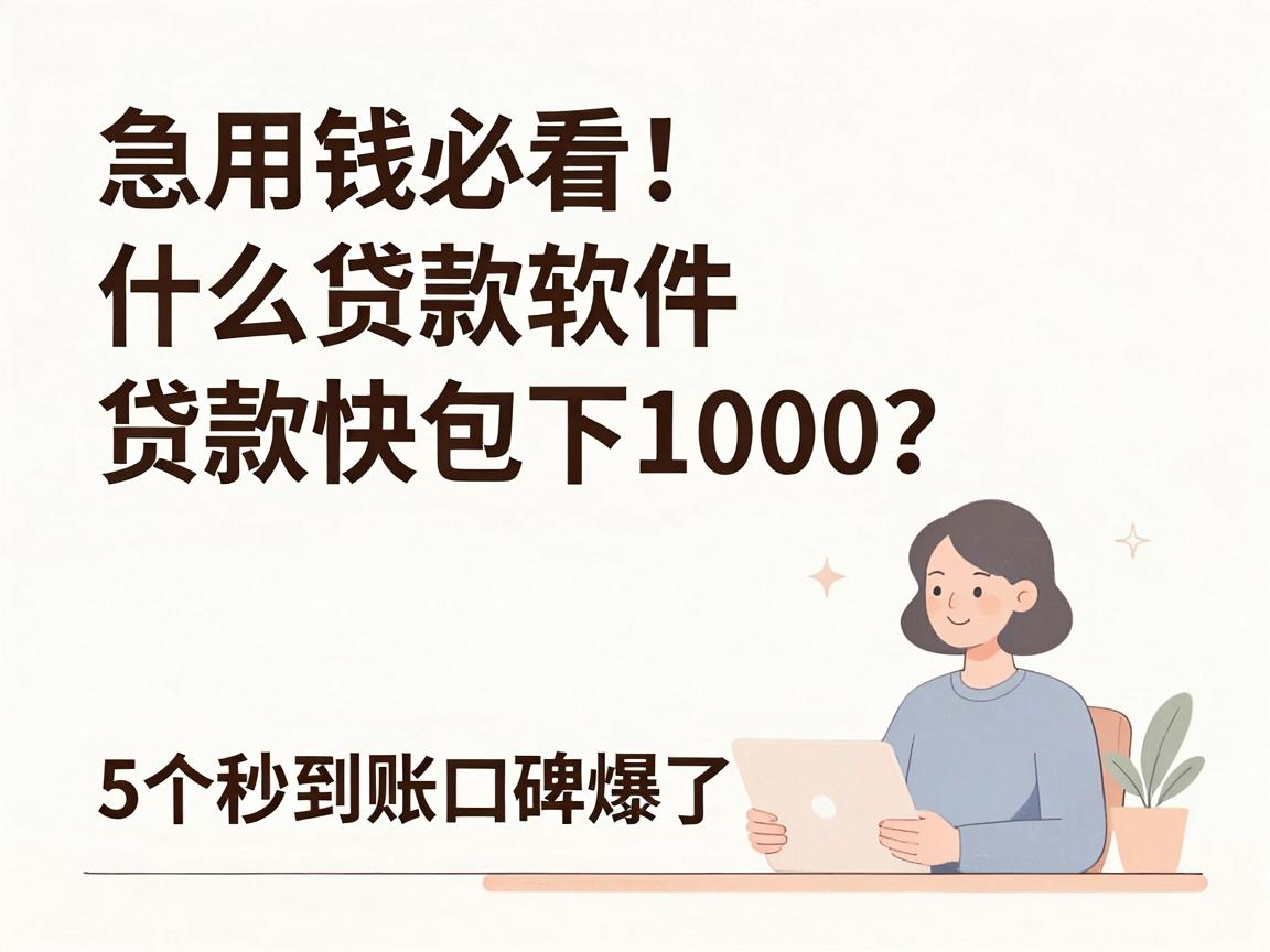 急用钱必看！什么贷款软件贷款快包下1000？这5个秒到账口碑爆了