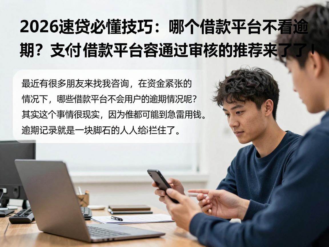 2026速贷必懂技巧：哪个借款平台不看逾期？支付宝贷款平台容易通过审核的推荐来了！
