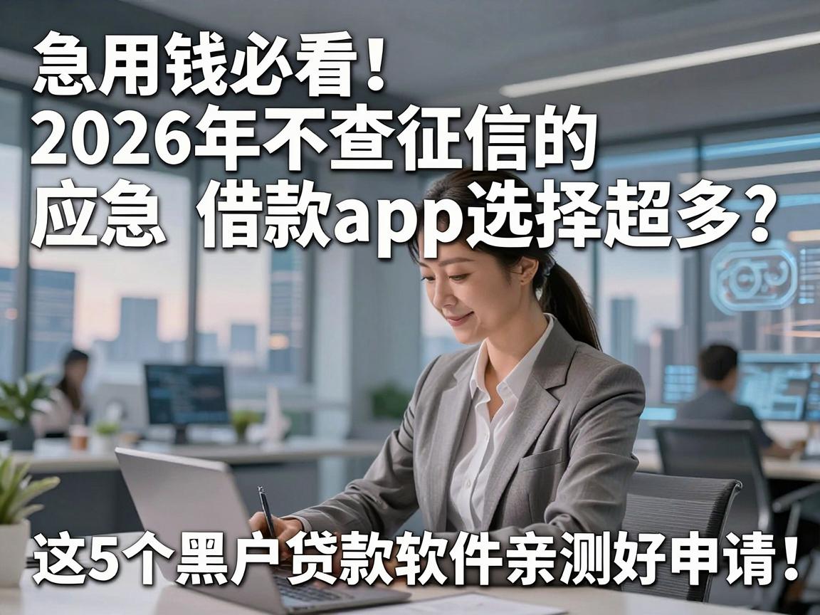 急用钱必看！2026年不查征信的应急借款app选择超多，这5个黑户贷款软件亲测好申请！
