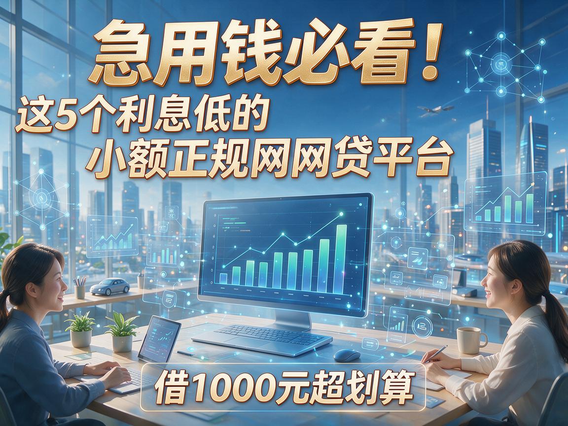 急用钱必看！这5个利息低的小额正规网贷平台，借1000元超划算