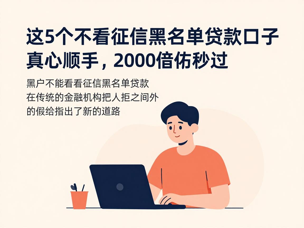 黑户专属！这5个不看征信黑名单的贷款口子真心顺手，2000借款秒过