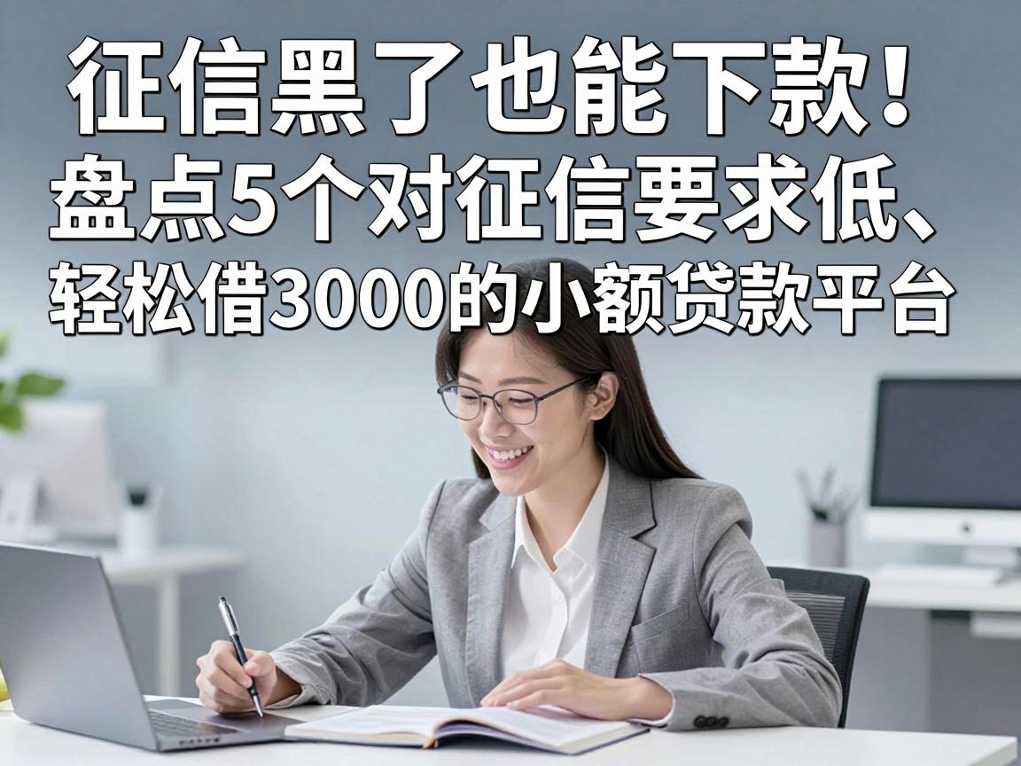 征信黑了也能下款！盘点5个对征信要求低、轻松借3000的小额贷款平台