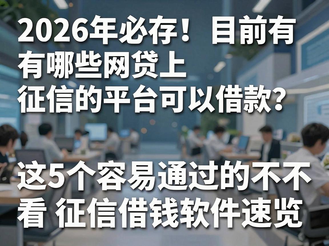 2026年必存!目前有哪些网贷上征信的平台可以借款?这5个容易通过的不看征信借钱软件速览