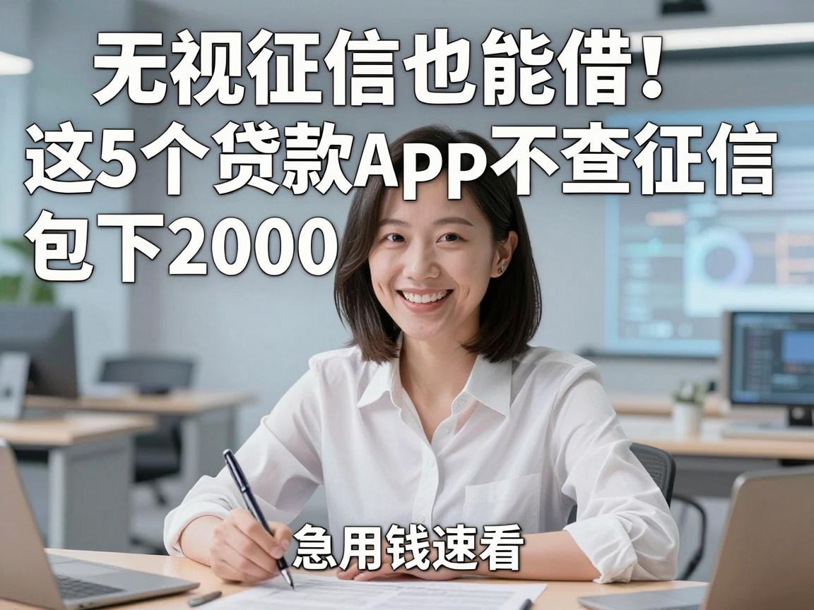 无视征信也能借！这5个贷款APP不查征信大全包下2000，急用钱速看