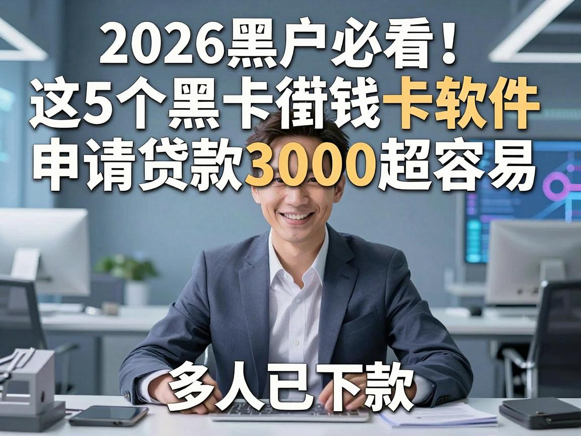 2026黑户必看！这5个黑卡软件申请贷款3000超容易，多人已下款！