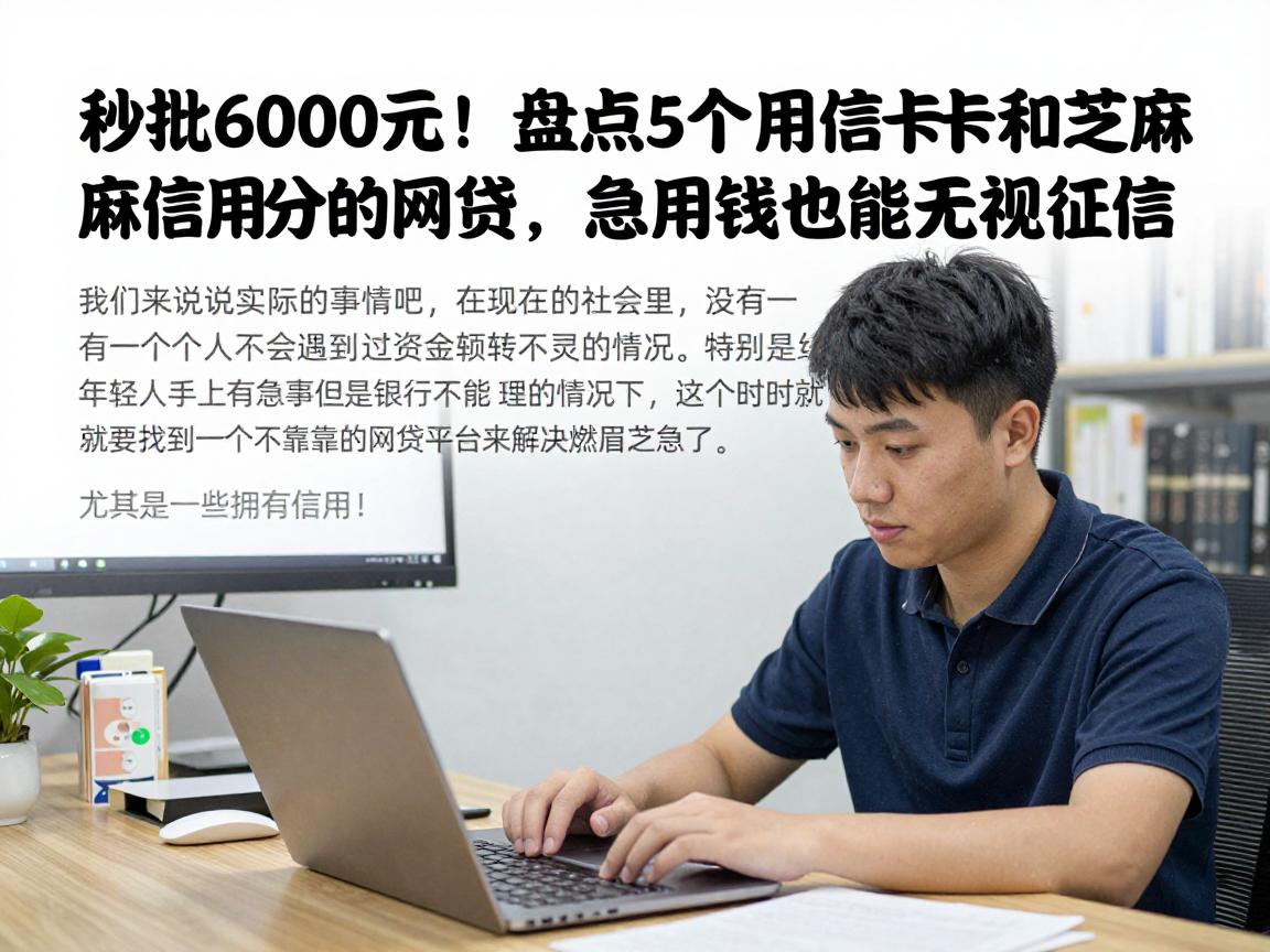 秒批6000元！盘点5个用信用卡和芝麻信用分的网贷，急用钱也能无视征信