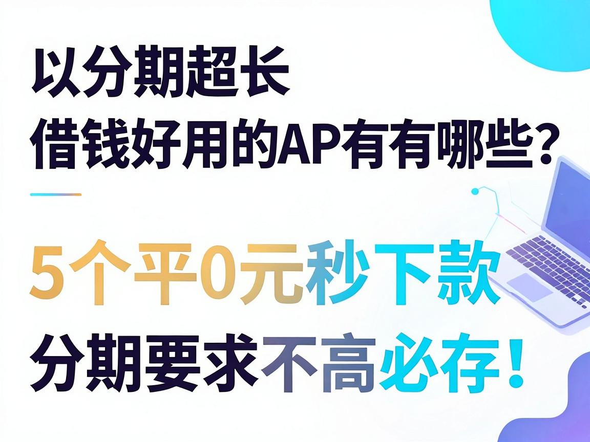 分期超长、借钱好用的APP有哪些？这5个平台5000元秒下款，分期要求不高必存！