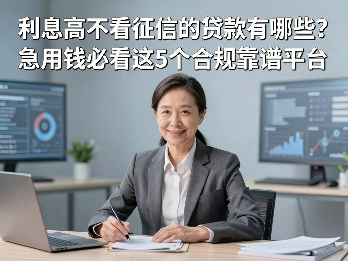 利息高不看征信的贷款有哪些？急用钱必看这5个合规靠谱平台！
