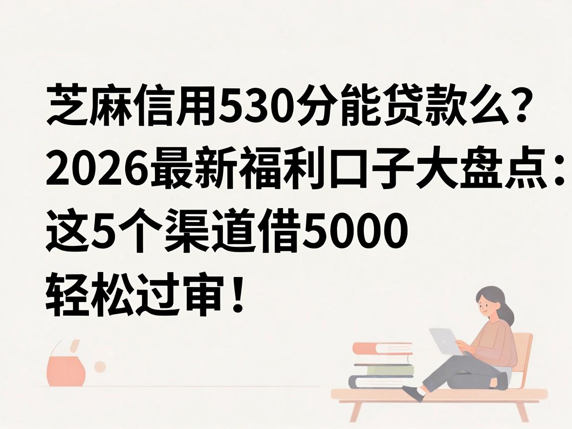 芝麻信用530分能贷款么？2026最新福利口子大盘点：这5个渠道借5000轻松过审！