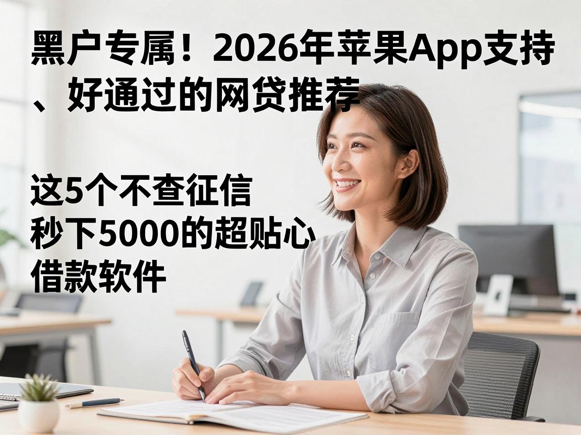 黑户专属！2026年苹果App支持、好通过的网贷推荐，这5个不查征信秒下5000的超贴心借款软件