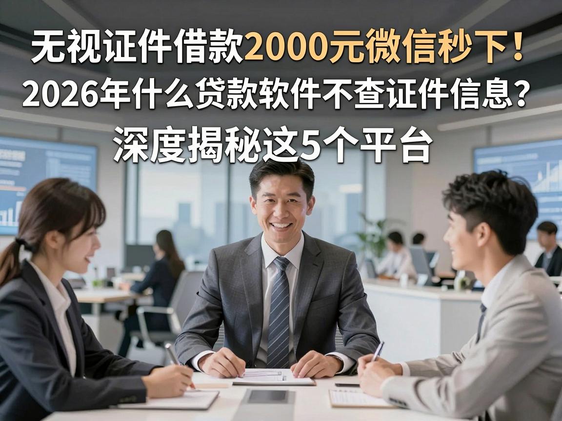 无视证件借款2000元微信秒下！2026年什么贷款软件不查证件信息？深度揭秘这5个平台