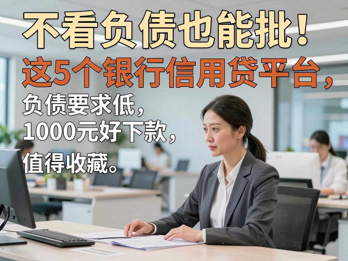 不看负债也能批！这5个银行信用贷平台，负债要求低，1000元好下款，值得收藏
