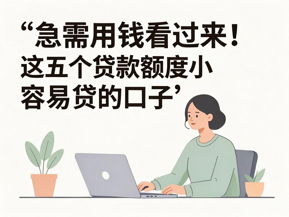 急需用钱看过来！这五个贷款额度小容易贷的口子，资质要求不高通过快