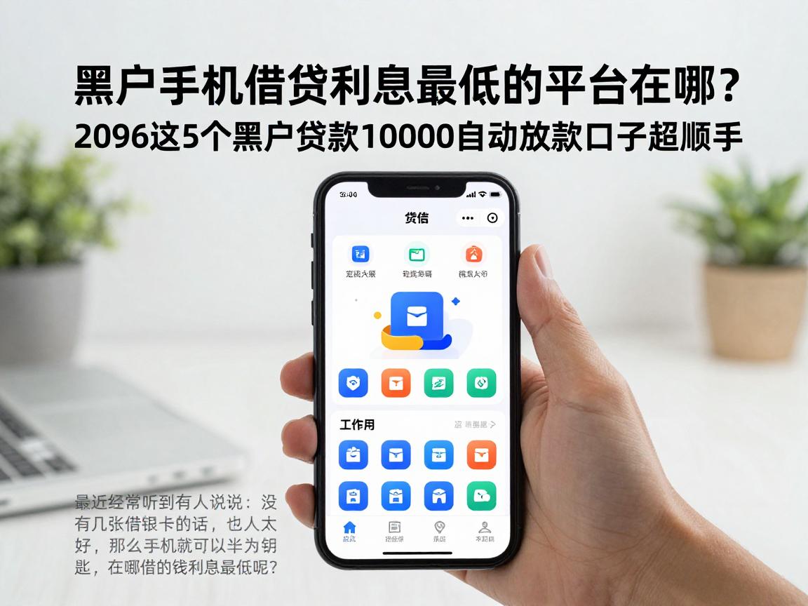 黑户手机借钱利息最低的平台在哪？2026这5个黑户贷款10000自动放款口子超顺手