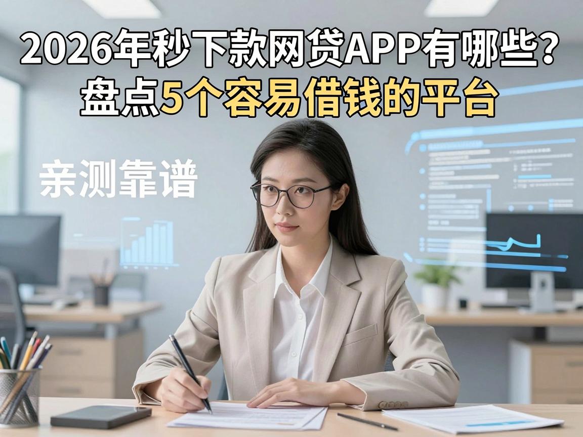 2026年秒下款网贷APP有哪些？盘点5个容易借钱的平台，亲测靠谱！