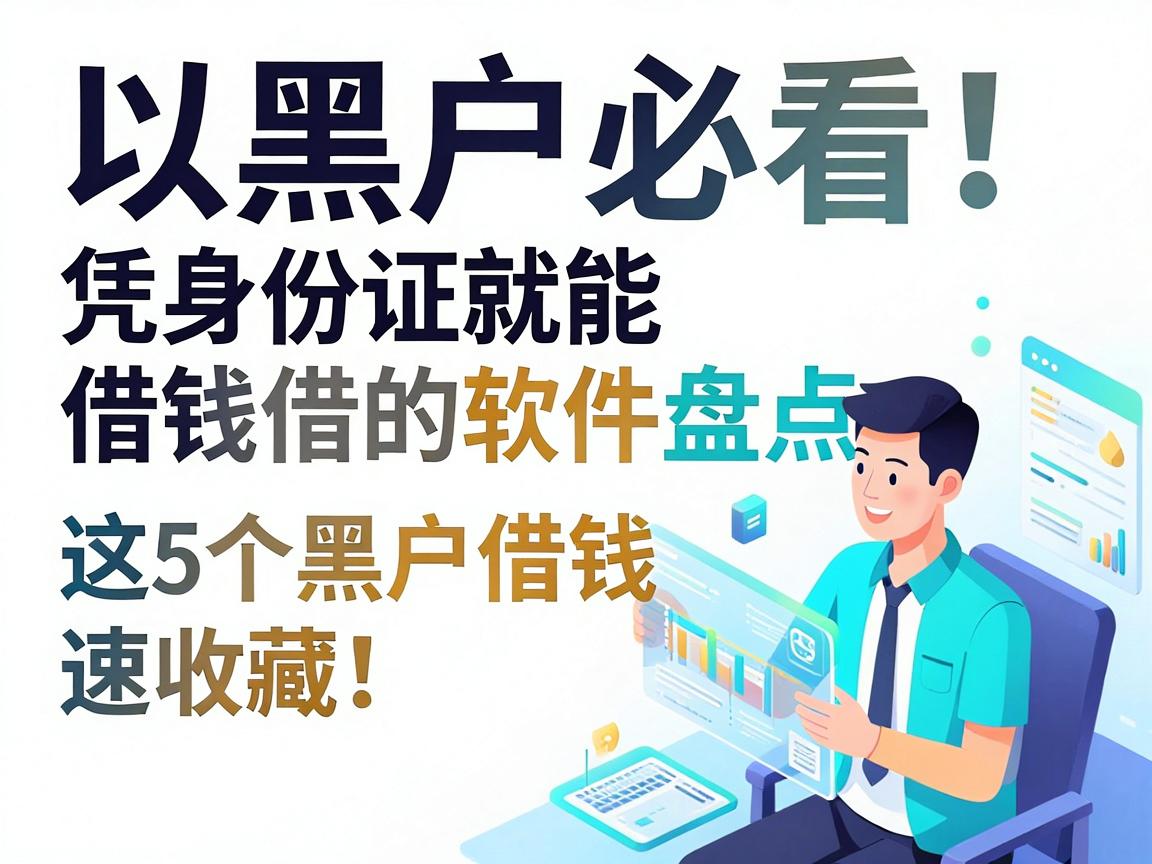黑户必看！凭身份证就能借钱的软件盘点，这5个黑户借钱平台速收藏！