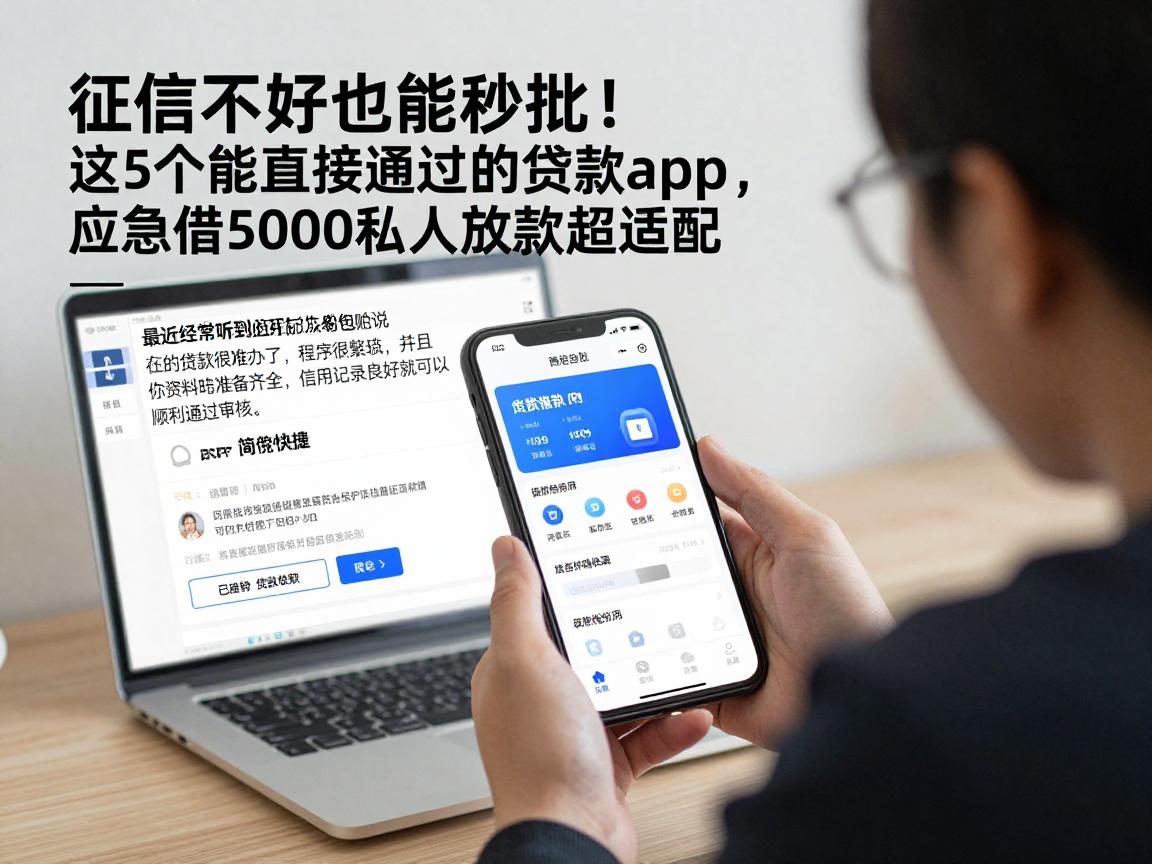 征信不好也能秒批！这5个能直接通过的贷款app，应急借5000私人放款超适配