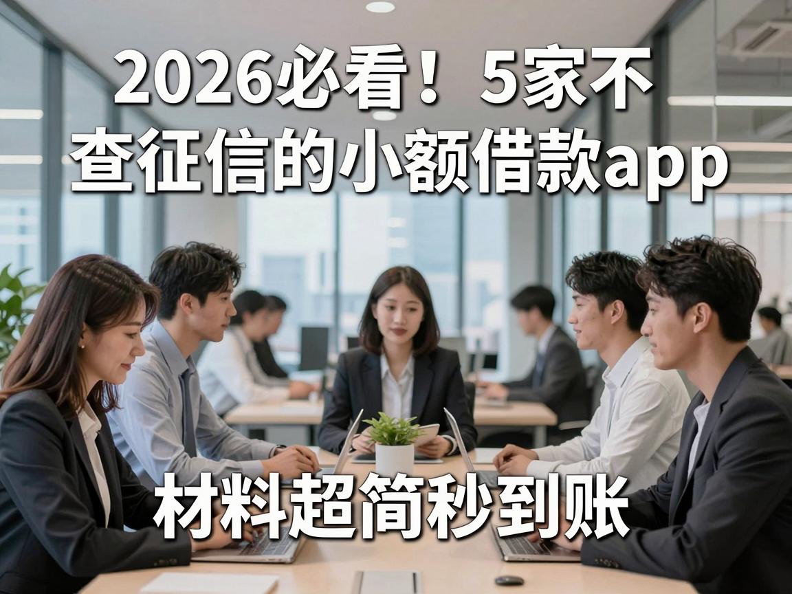 2026必看！5家不查征信的小额借款app，材料超简秒到账