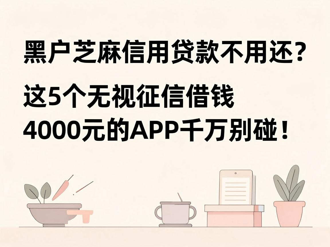 黑户芝麻信用贷款不用还？这5个无视征信借钱4000元的APP千万别碰！