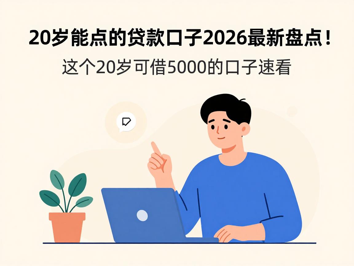 20岁能点的贷款口子2026最新盘点！这5个20岁可借5000的口子速看