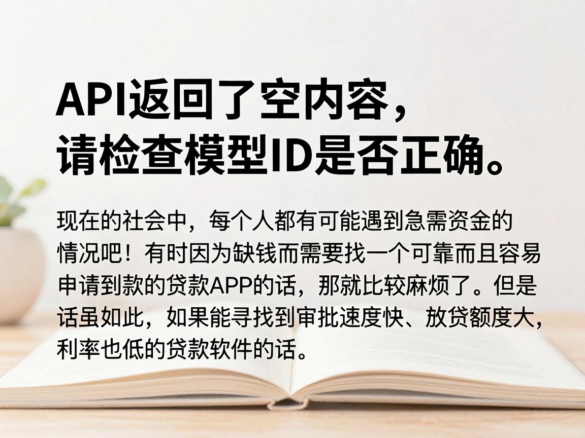 API返回了空内容，请检查模型ID是否正确。
