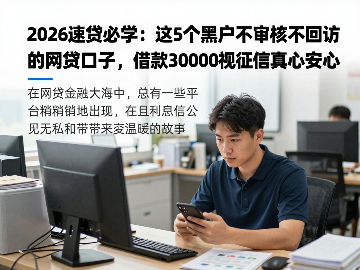 2026速贷必学：这5个黑户不审核不回访的网贷口子，借款3000无视征信真心安心