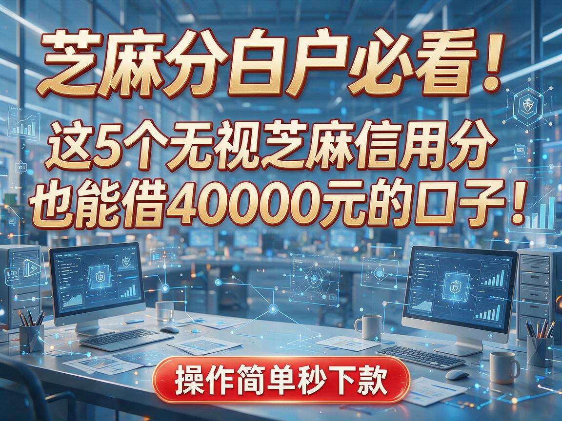 芝麻分白户必看！这5个无视芝麻信用分也能借40000元的口子，操作简单秒下款