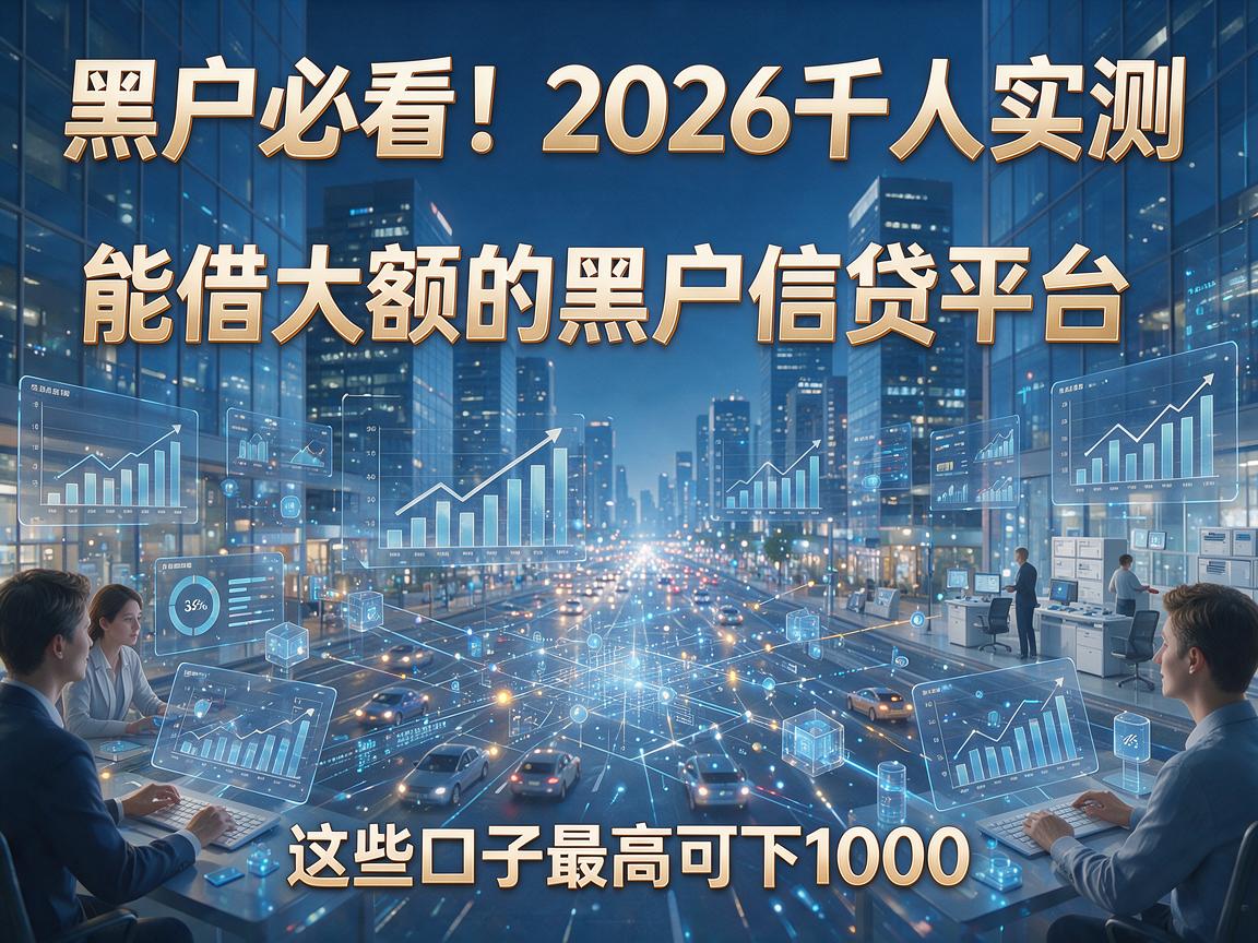 黑户必看！2026千人实测能借大额的黑户信贷平台，这些口子最高可下1000