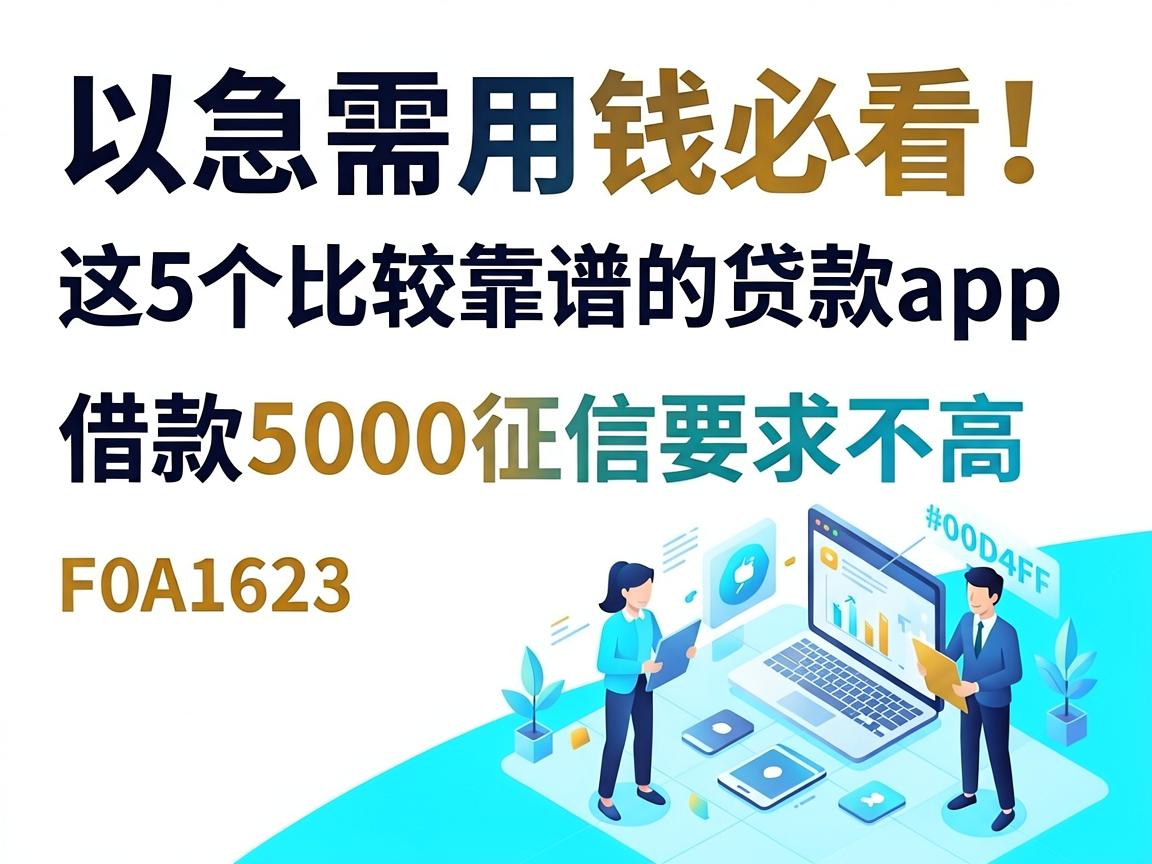 急需用钱必看！这5个比较靠谱的贷款app，借款5000征信要求不高