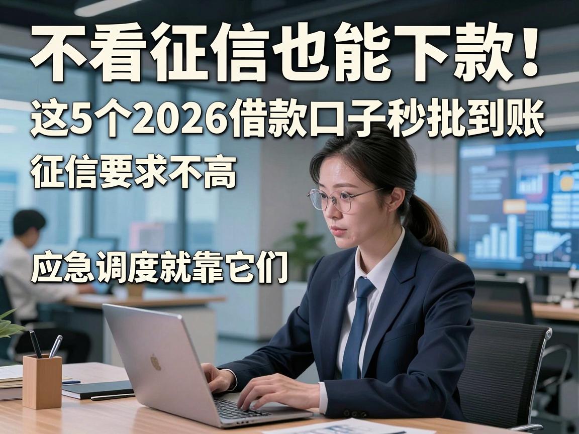 不看征信也能下款！这5个2026借款口子秒批到账，征信要求不高，应急调度就靠它们