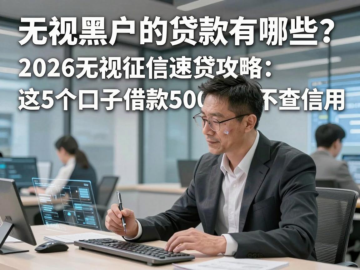 无视黑户的贷款有哪些？2026无视征信速贷攻略：这5个口子借款5000不查信用