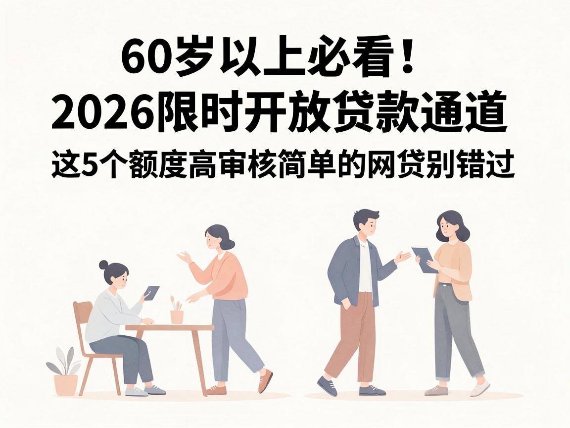 60岁以上必看!2026限时开放贷款通道,这5个额度高审核简单的网贷别错过