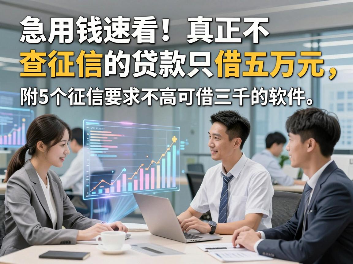 急用钱速看！真正不查征信的贷款只借五万元，附5个征信要求不高可借三千的软件