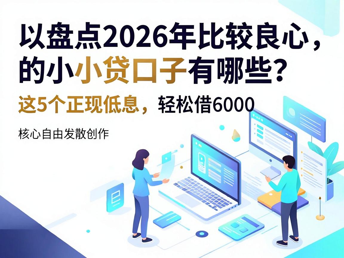 盘点2026年比较良心的小贷口子有哪些？这5个正规低息，轻松借6000
