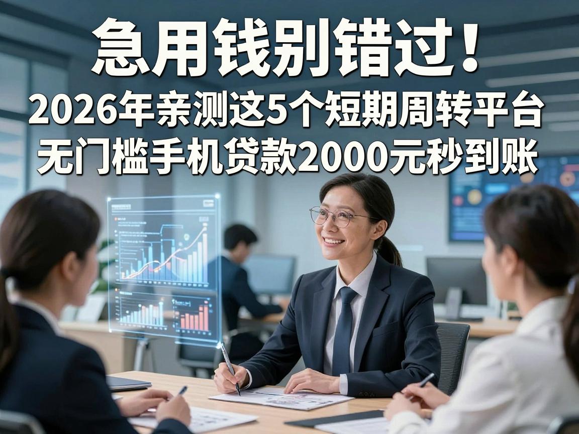 急用钱别错过！2026年亲测这5个短期周转平台，无门槛手机贷款2000元秒到账