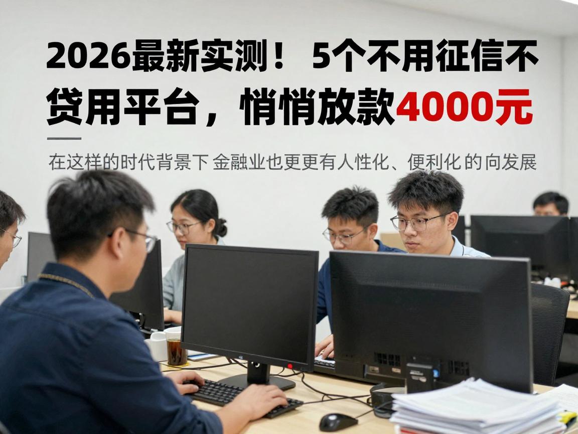 2026最新实测！这5个不用征信不用审核的贷款平台，悄悄放款4000元