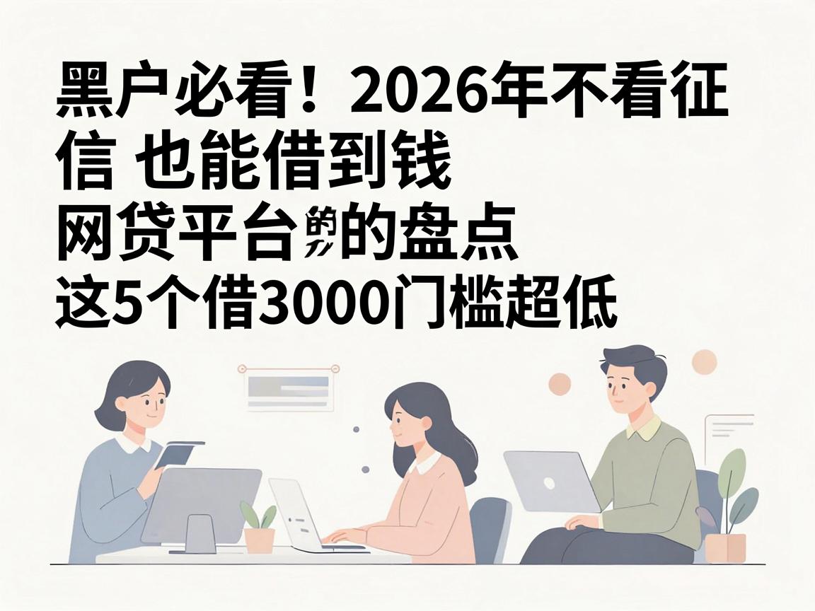 黑户必看！2026年不看征信也能借到钱的网贷平台盘点，这5个借3000门槛超低