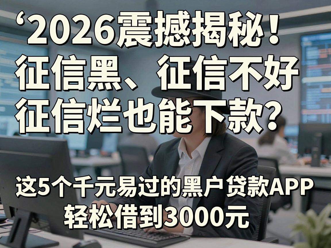2026震撼揭秘！征信黑、征信不好、征信烂也能下款？这5个千元易过的黑户贷款APP，轻松借到3000元！