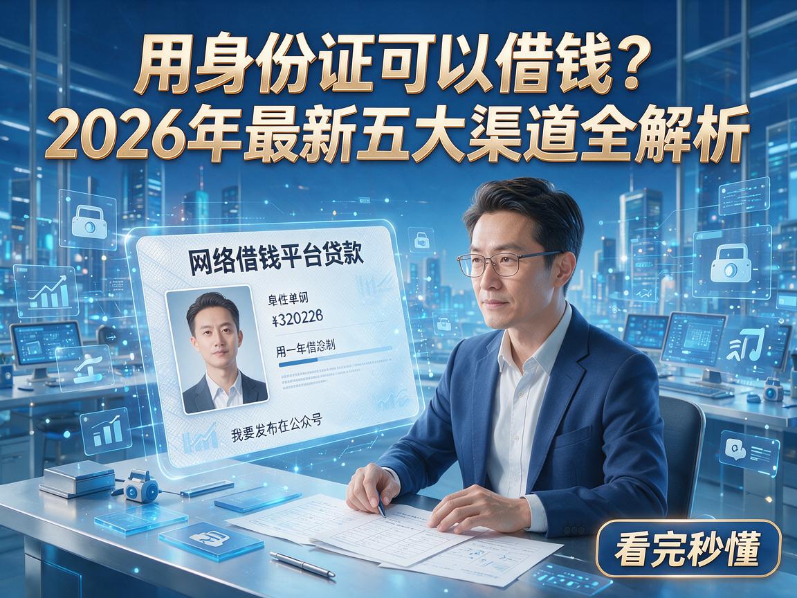 用身份证可以借钱？2026年最新五大渠道全解析，看完秒懂！