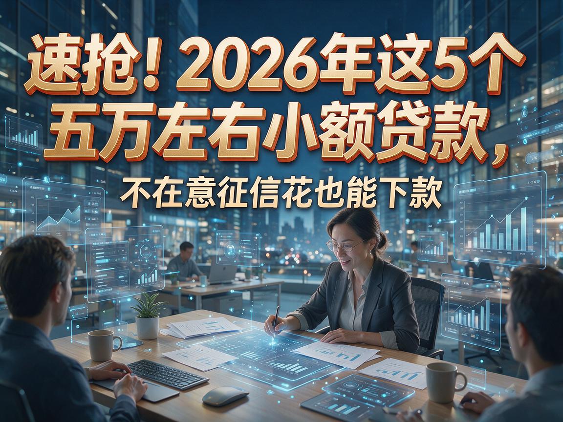 速抢！2026年这5个五万左右小额贷款，不在意征信花也能下款