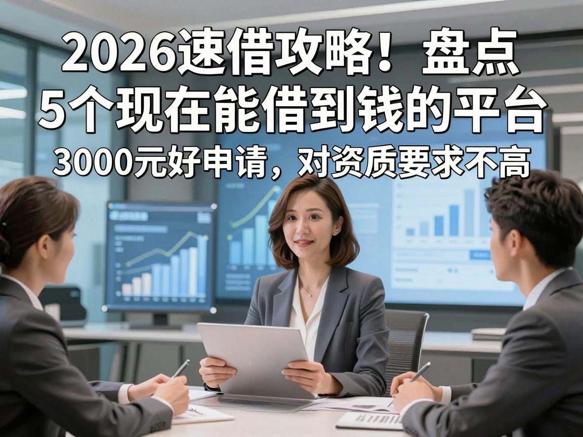 2026速借攻略！盘点5个现在能借到钱的平台，3000元好申请对资质要求不高