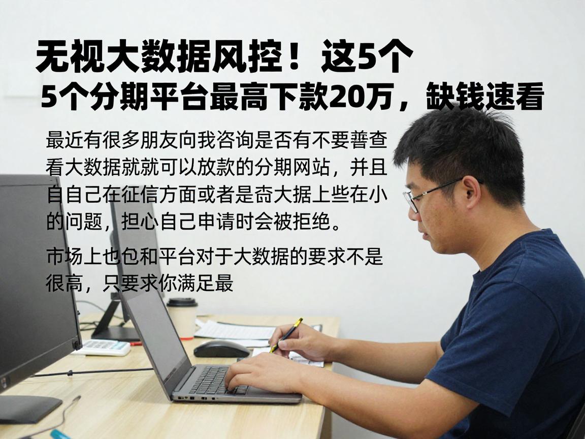 无视大数据风控！这5个分期平台最高下款20万，缺钱速看