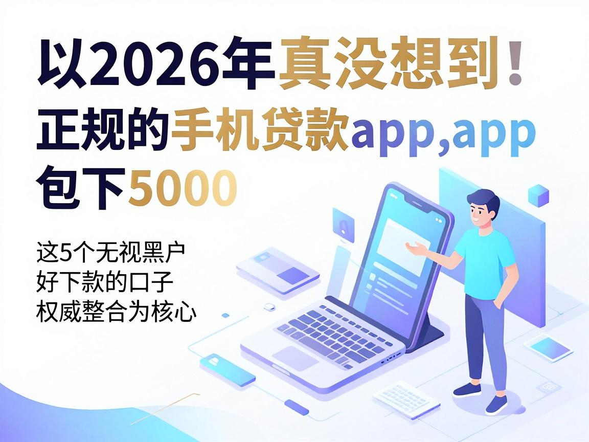 2026年真没想到！正规的手机贷款app包下5000，这5个无视黑户好下款的口子权威整合
