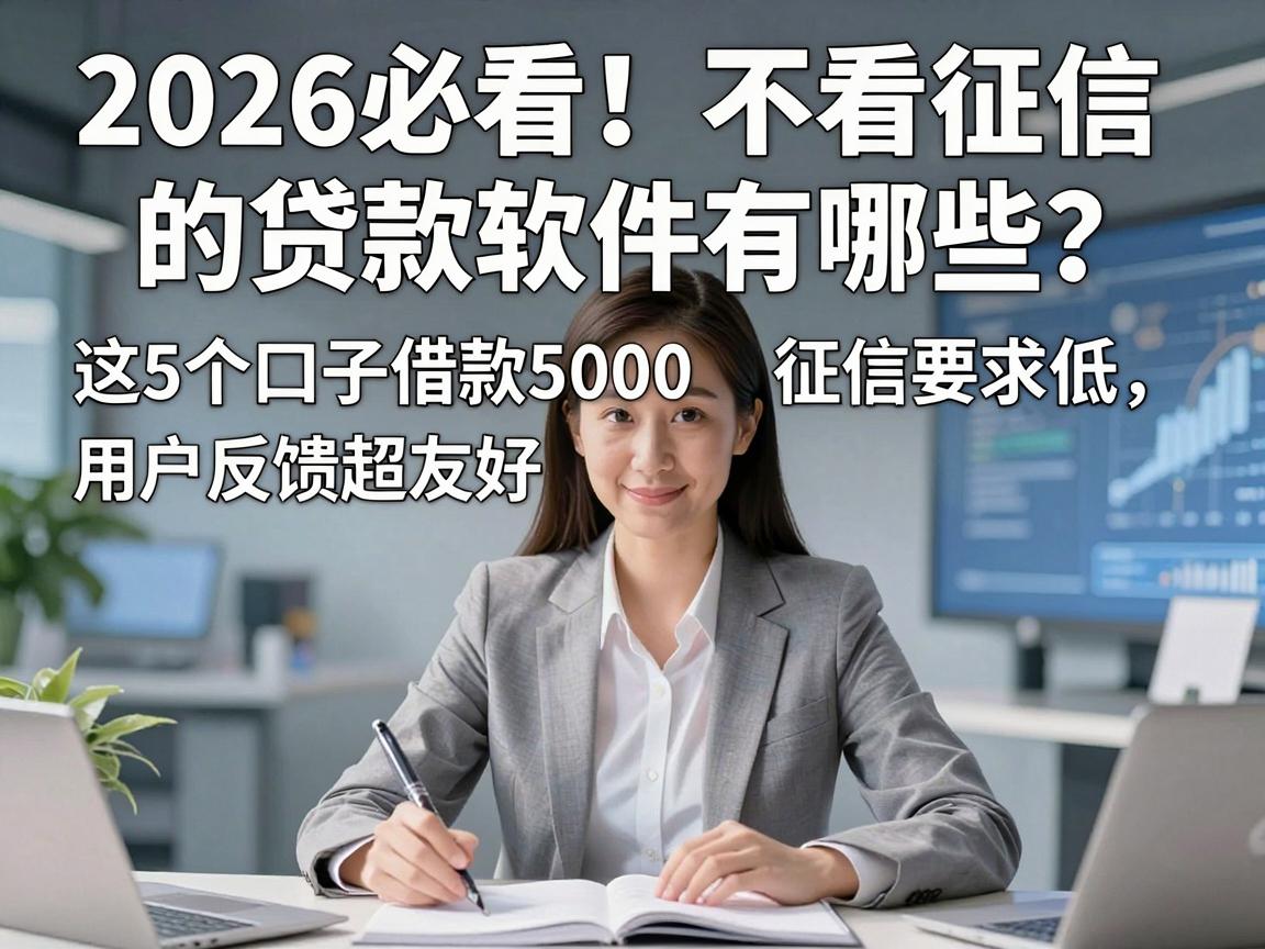 2026必看！不看征信的贷款软件有哪些？这5个口子借款5000征信要求低，用户反馈超友好