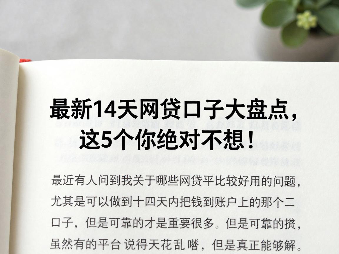 最新14天网贷口子大盘点，这5个你绝对想不到！