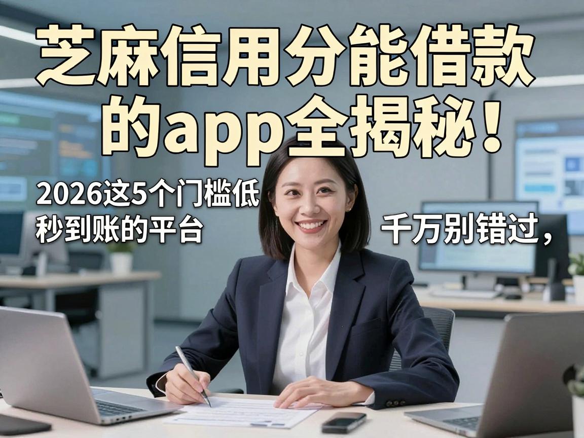 芝麻信用分能借款的app全揭秘！2026这5个门槛低、秒到账的平台千万别错过