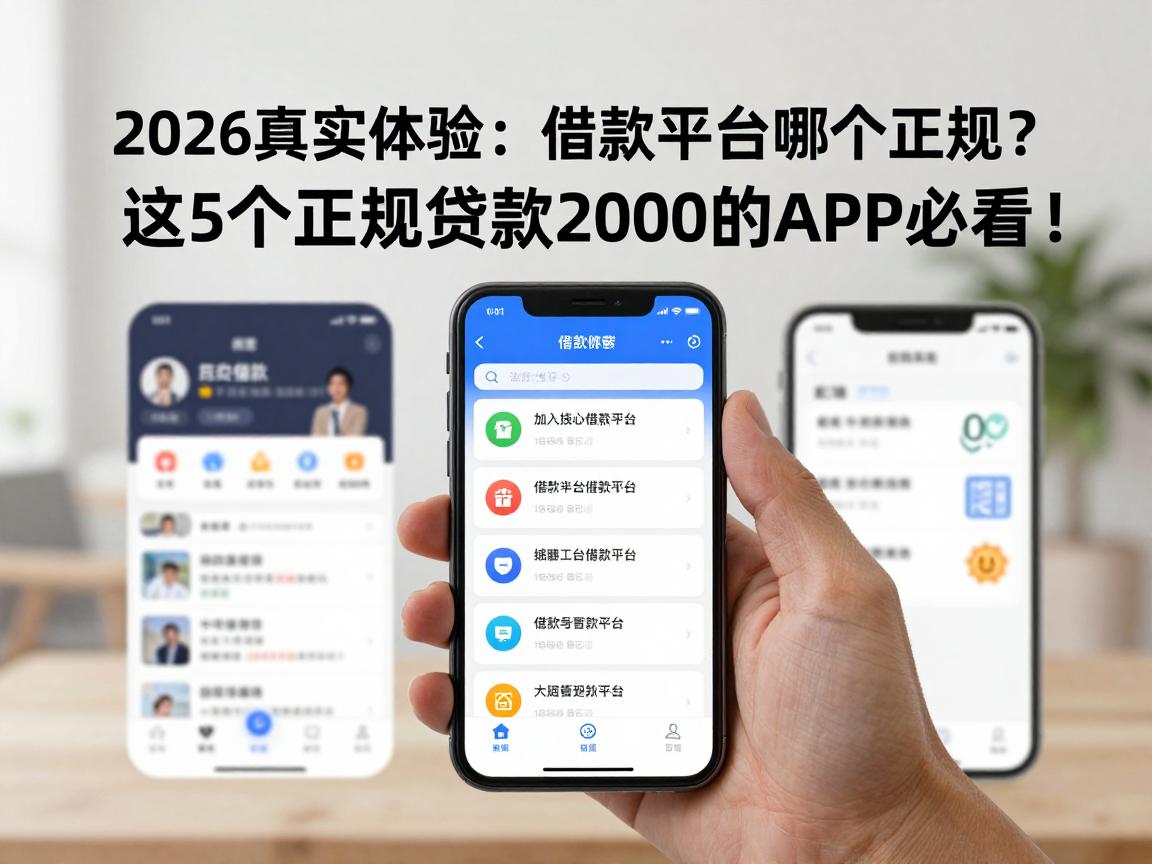 2026真实体验：借款平台哪个正规？这5个正规贷款2000的APP必看！