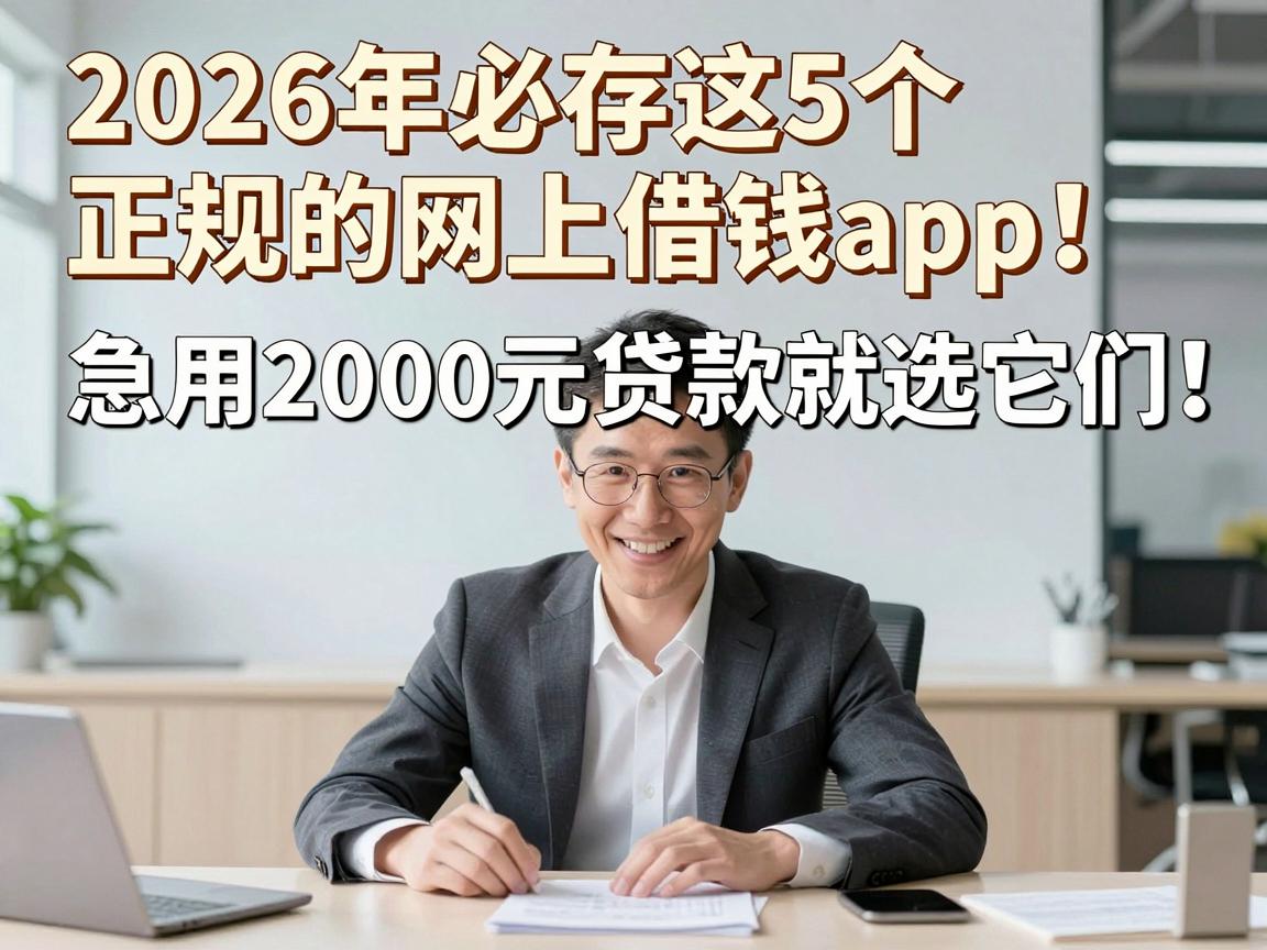 2026年必存这5个正规的网上借钱app！急用2000元贷款就选它们